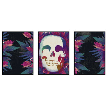 Cool Abstract Skull - Poster in Three Pieces