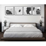 Fashion illustration - Trendig 4-delad tavla