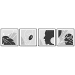 Fashion illustration - Trendig 4-delad tavla