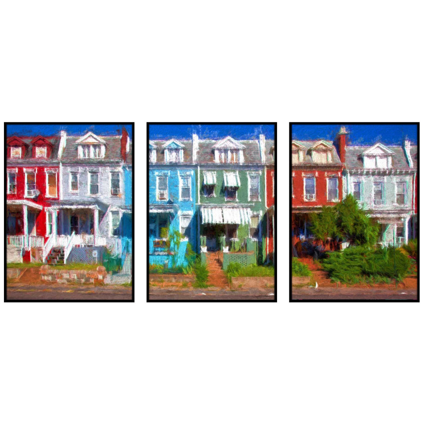 Street in Washington - Three Piece Poster