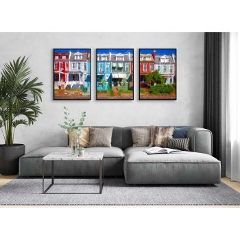 Kedjehus i Washington - Tredelad Poster Kedjehus i Washington - Tredelad Poster