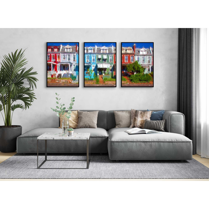Street in Washington - Three Piece Poster