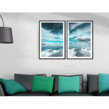 Turquoise Sky and Clouds - Two Piece Poster