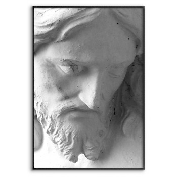 Jesus Statue - Black and White Poster