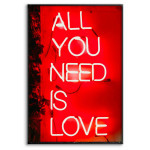 All You Need Is Love - Red Poster A4