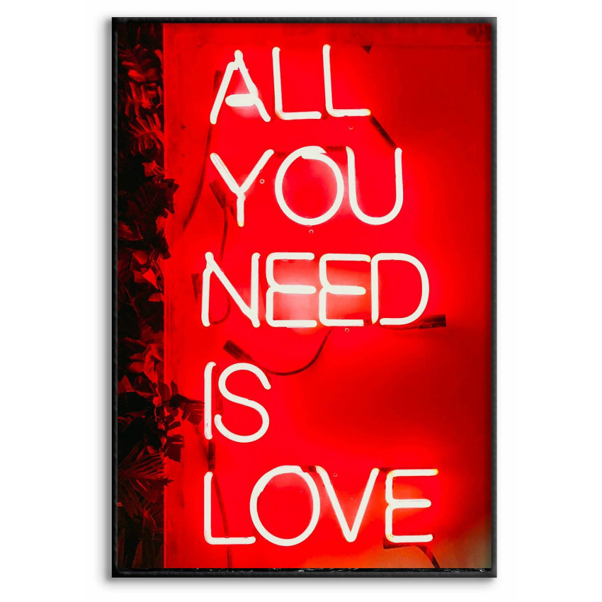All You Need Is Love - Red Poster A4