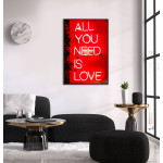 All You Need Is Love - Red Poster A4