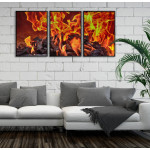 Fire and Flames - Three Piece Poster 