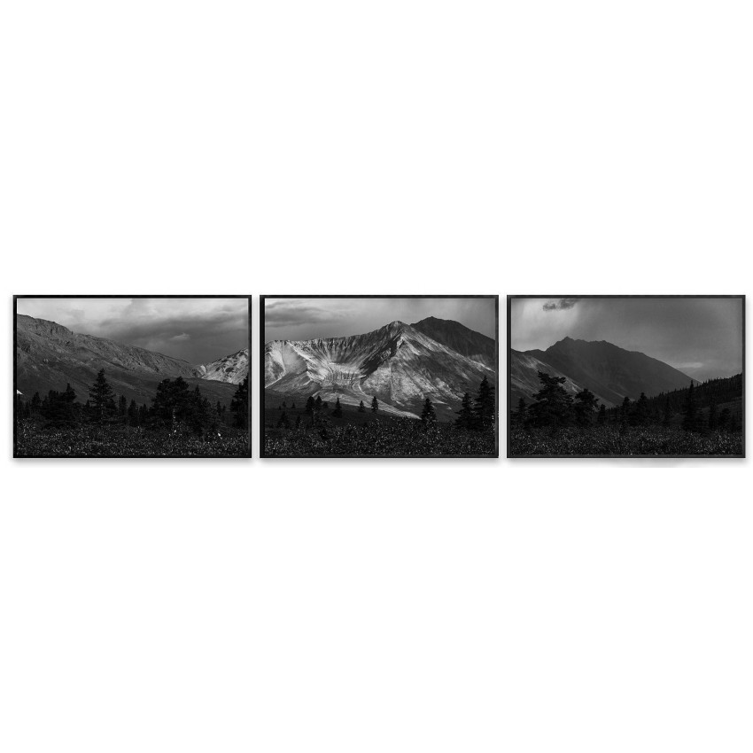 Panorama bergsmotiv - Tavelset i tre delar