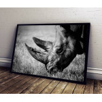 Rhino - Black and White Poster