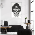 Skull with sunglasses - Poster