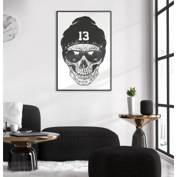 Skull with sunglasses - Poster