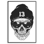 Skull with sunglasses - Poster