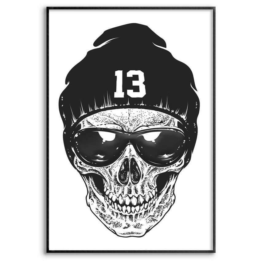 Skull with sunglasses - Poster