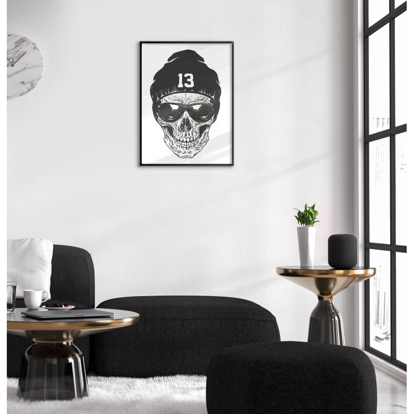 Skull with sunglasses - Poster