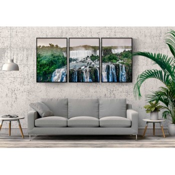 Panorama Waterfall - Three Piece Poster 