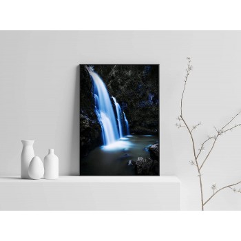 Light Blue Waterfall - Poster