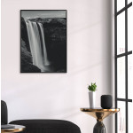Waterfall - Black and White Poster
