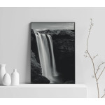 Waterfall - Black and White Poster