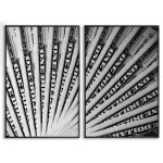 Dollarsedlar - Abstrakt svartvit poster i två delar