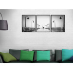 Par på pir - Svartvit poster i tre delar