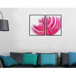 Pink Feather - Poster in Two Pieces