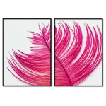 Pink Feather - Poster in Two Pieces