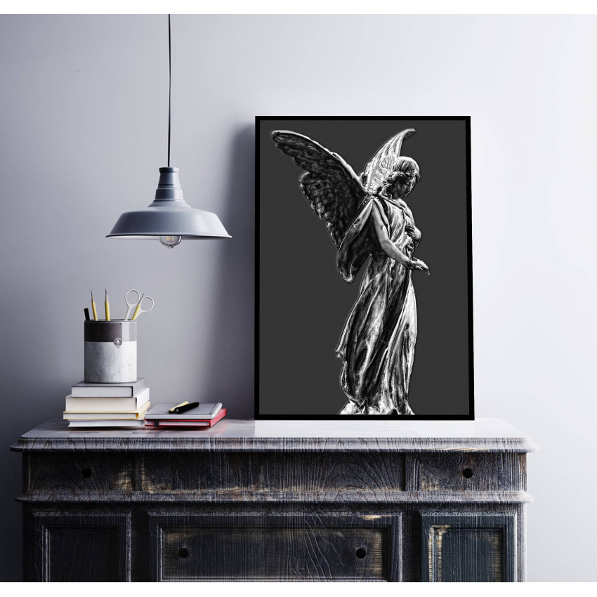 Beautiful Angel - Black and White Poster