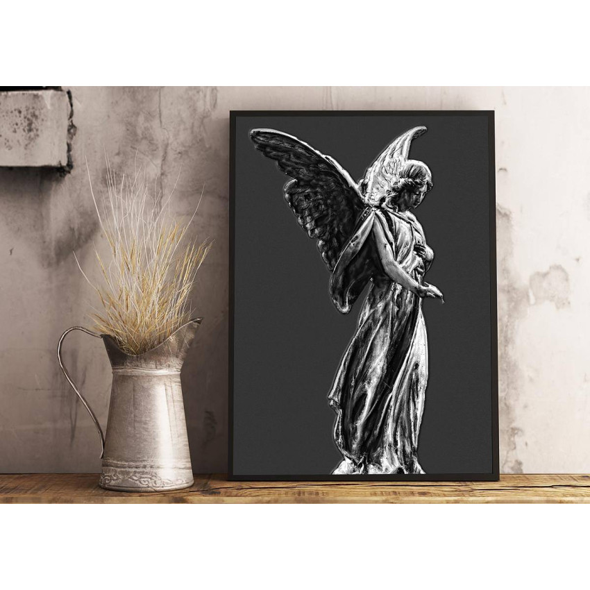 Beautiful Angel - Black and White Poster