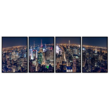 Panorama Skyline Poster - Four Piece Poster