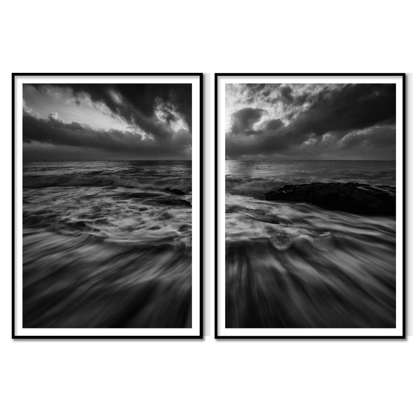 Mjuka vågor - Svartvitt havsmotiv i två delar
