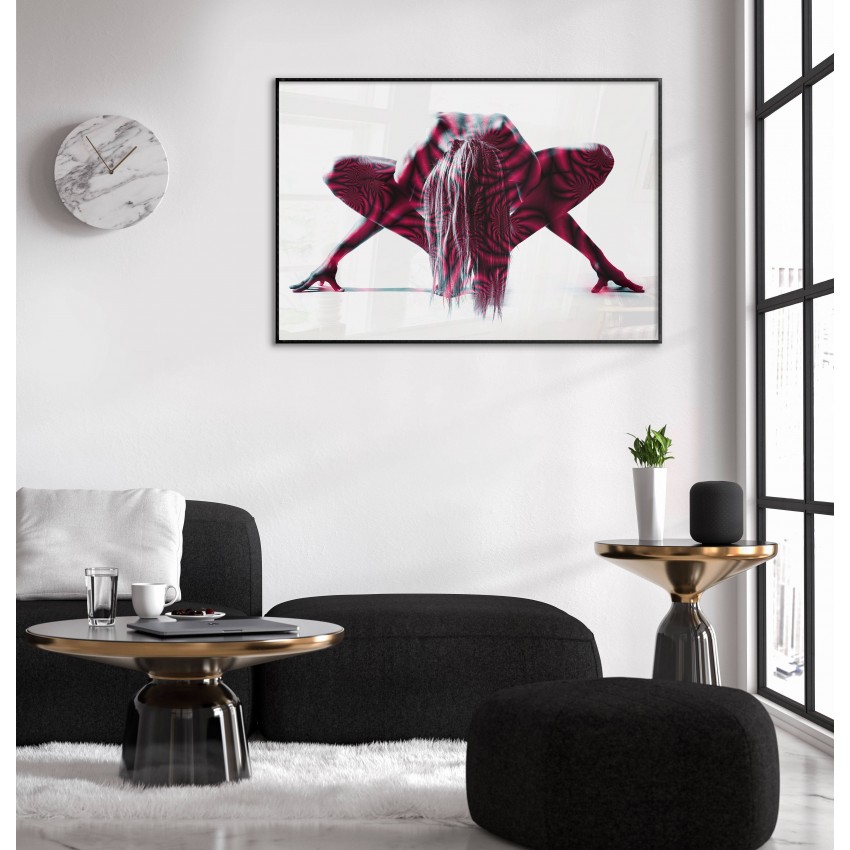 Abstrakt Kvinna - Rosa Fashion Poster