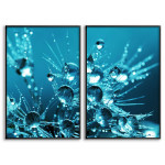 Abstract Drops - Two Piece Blue Poster