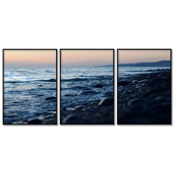Beautiful Water by the Sea - Three Piece Poster 