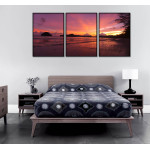 Pink Beach - Three Piece Poster 