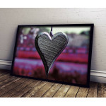 Hj&auml;rta i Tr&auml; - Simpel Trendig Rosa Poster