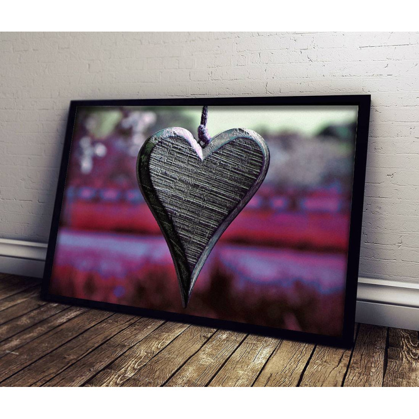 Hj&auml;rta i Tr&auml; - Simpel Trendig Rosa Poster