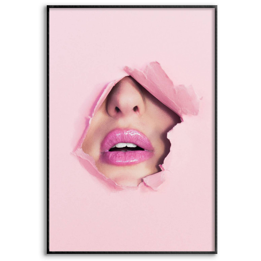 Rosa Läppar - Fashion Poster