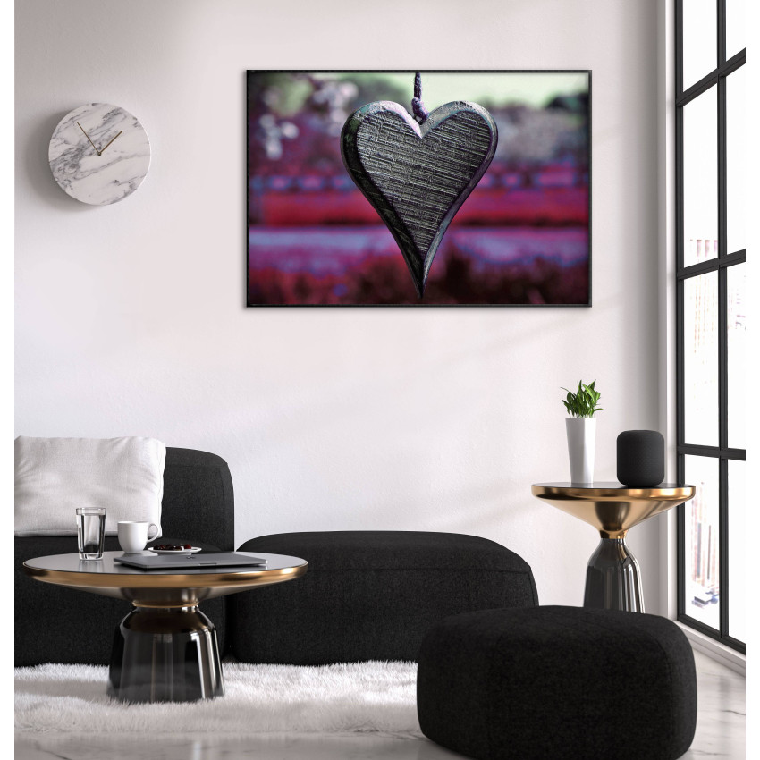 Hj&auml;rta i Tr&auml; - Simpel Trendig Rosa Poster