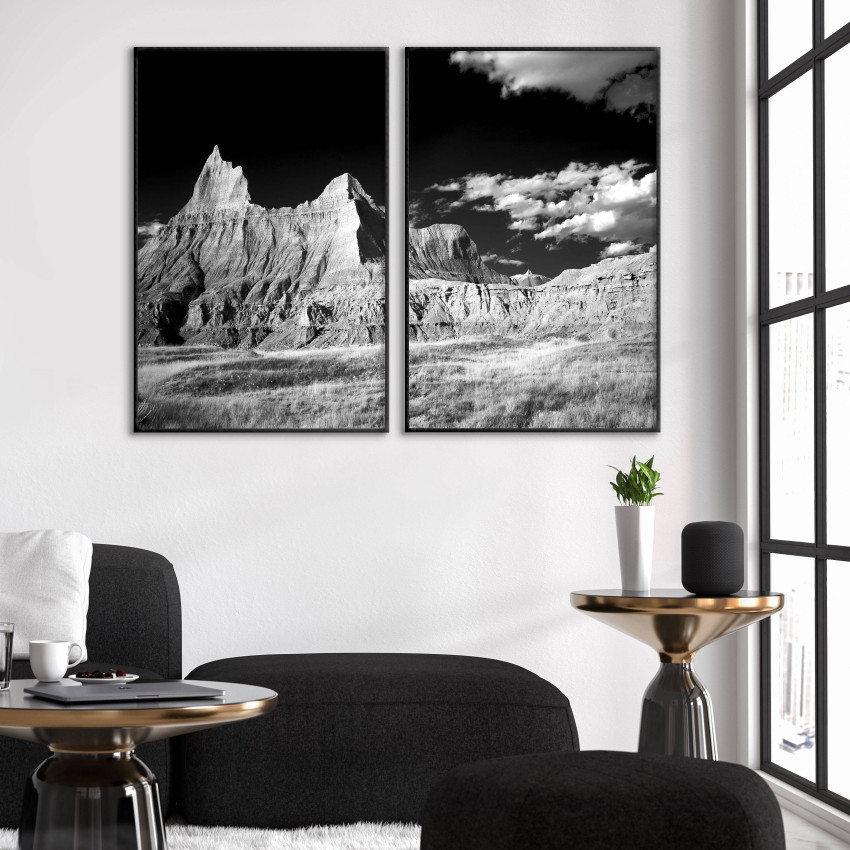 Mountains and Clouds - Two Piece Poster