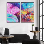 Donuts med strössel - Färgglad poster i två delar Donuts med strössel - Färgglad poster i två delar