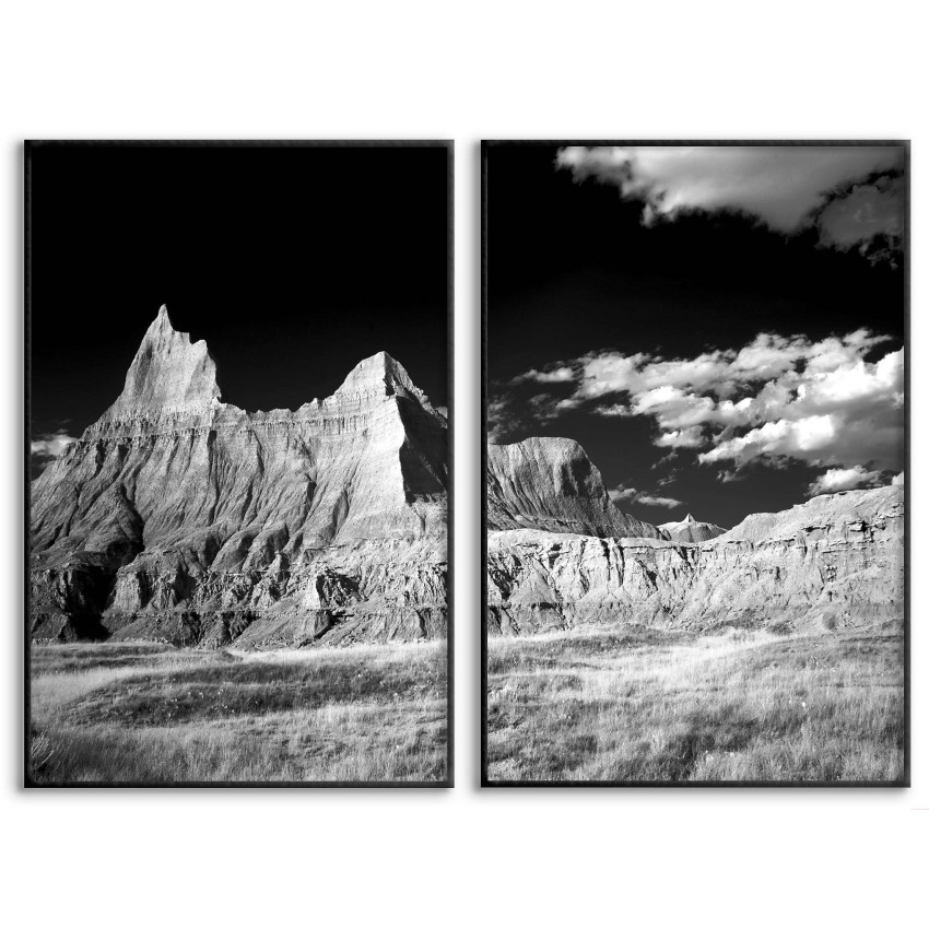 Mountains and Clouds - Two Piece Poster