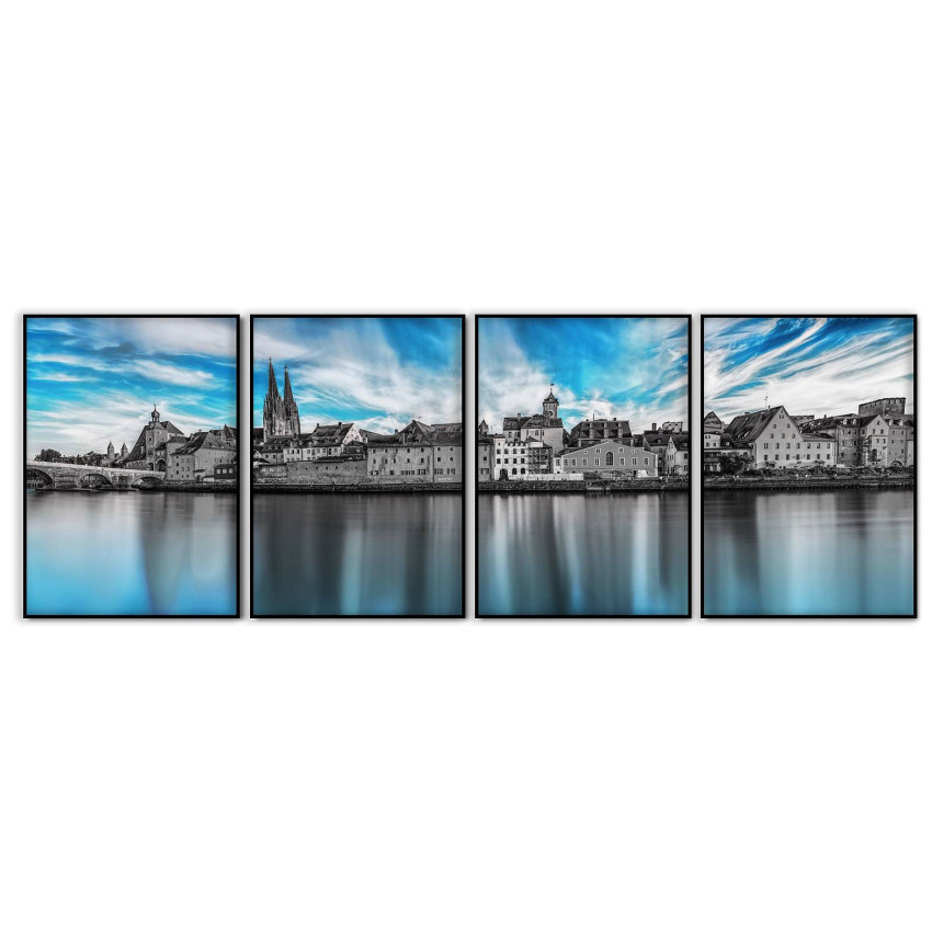 Panorama City Poster - Four Piece Poster