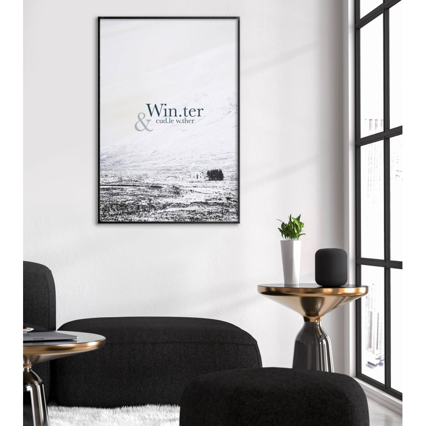 Simple Winter - Black and White Poster