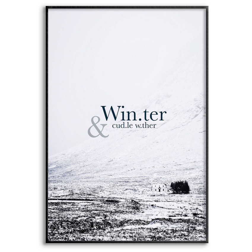 Simple Winter - Black and White Poster