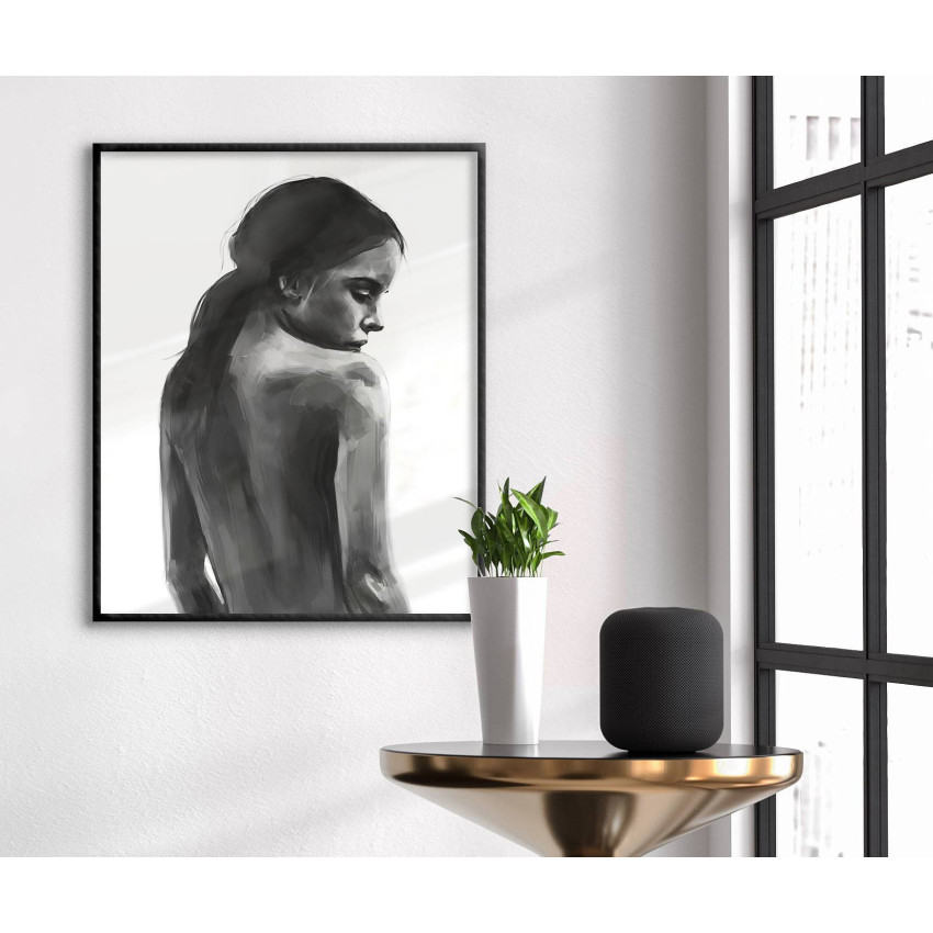 Woman - Black and White Poster