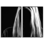 Kvinna utan ansikte - M&ouml;rk poster i tv&aring; delar