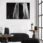 Kvinna utan ansikte - M&ouml;rk poster i tv&aring; delar