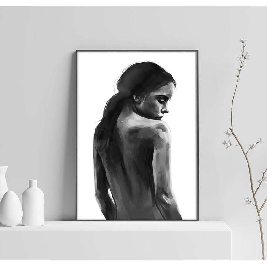 Woman - Black and White Poster