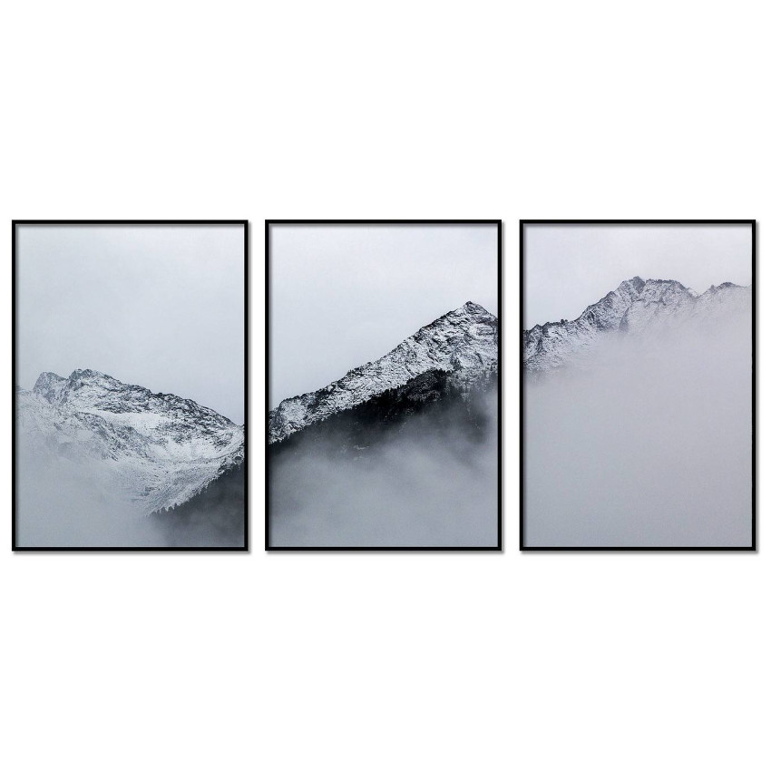 Mountain and Fog - Three Piece Poster
